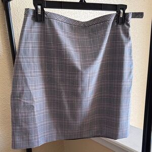 Banana Republic Plaid Mini Skirt in Gray